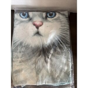 The Mountain Shirt Cat Themed XXL 2XL  White Cat  100% Cotton New In Original